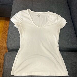 Ribbed white tee